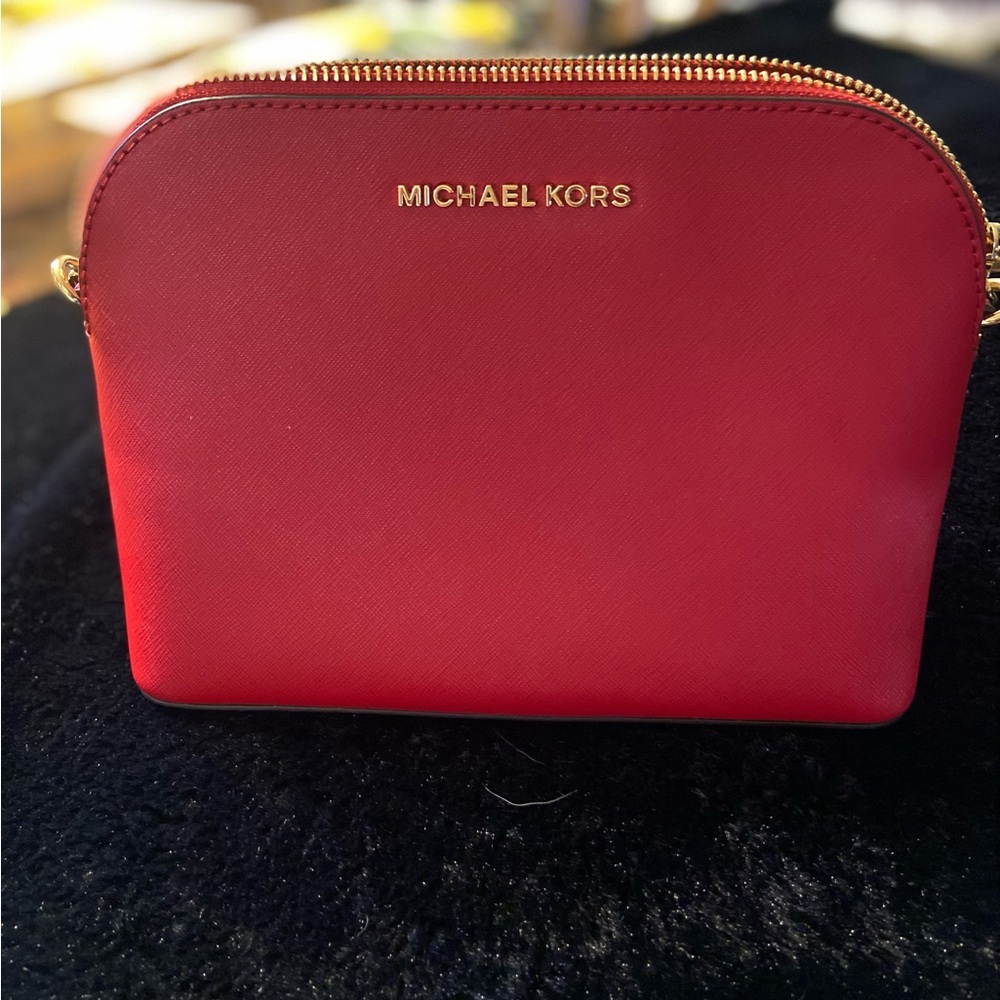 NWOT - Michael Kors Cindy Dome Crossbody Bag - Red